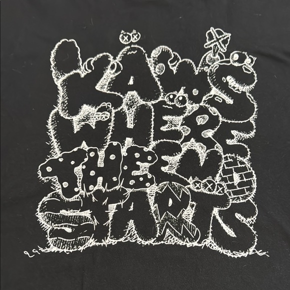KAWS Where the end Starts Black Graphic T-Shirt - Picture 4 of 4